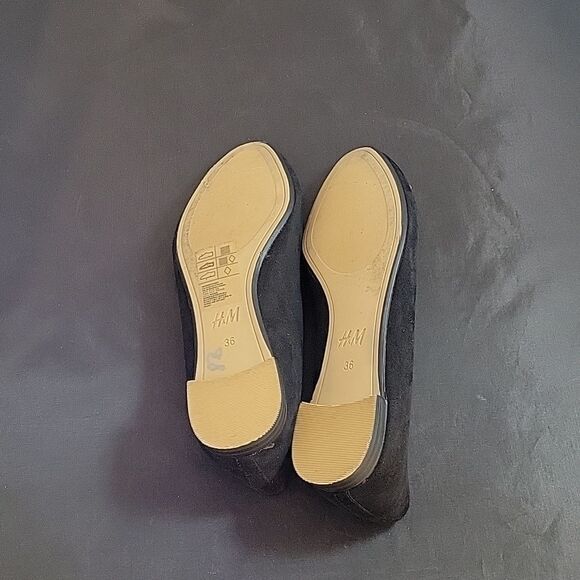BRAND NEW H&M FAUX-SUEDE BOWKNOT BALLERINA SLIP-ON WOMEN"S FLAT SHOE - Picture 10 of 12